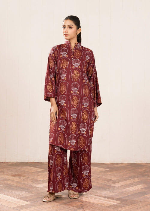 Block Print Plazzo Stitched 2Pcs