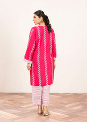 Contrast Lining Print Stitched 2Pcs