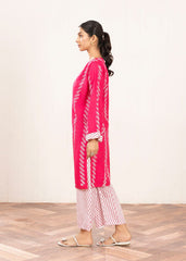 Contrast Lining Print Stitched 2Pcs