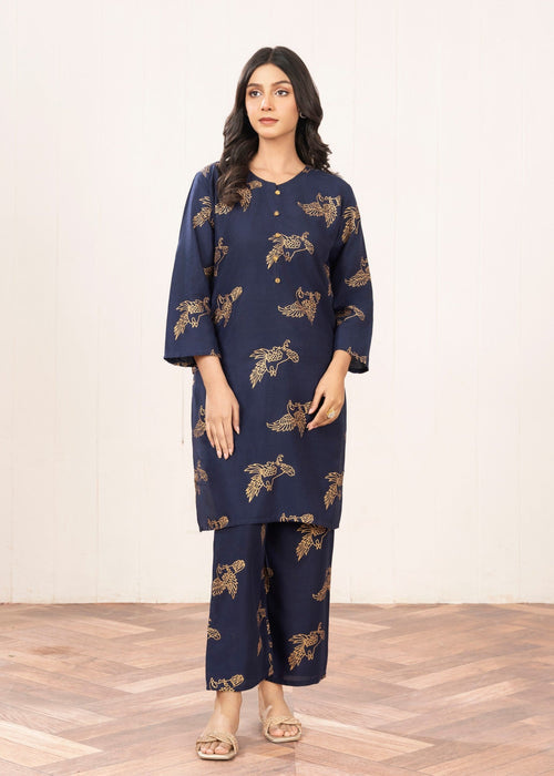 Sparrow Print Stitched 2Pcs
