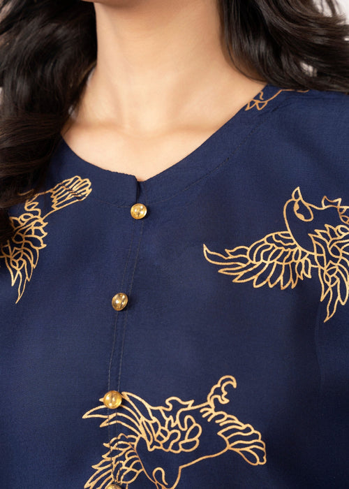 Sparrow Print Stitched 2Pcs