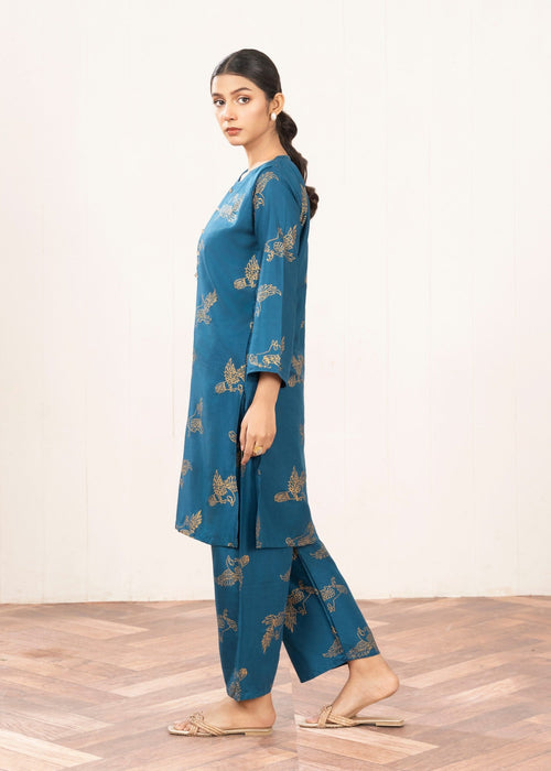 Sparrow Print Stitched 2Pcs