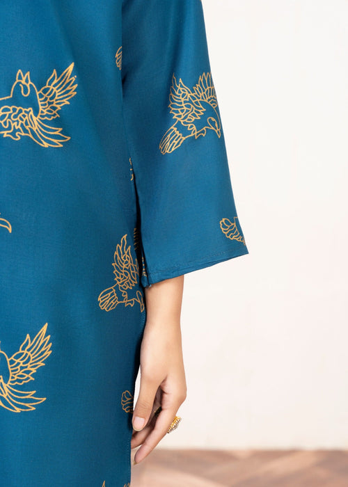 Sparrow Print Stitched 2Pcs