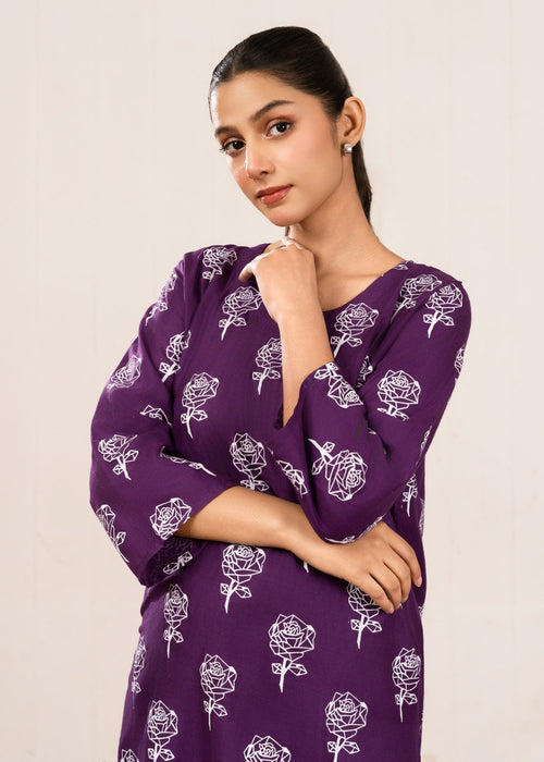 Rose Flower Stitched 2Pcs