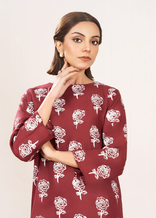 Rose Flower Stitched 2Pcs