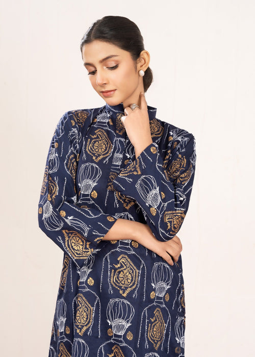 Block Print Plazzo Stitched 2Pcs