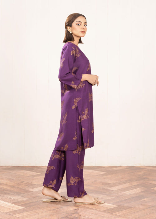 Sparrow Print Stitched 2Pcs