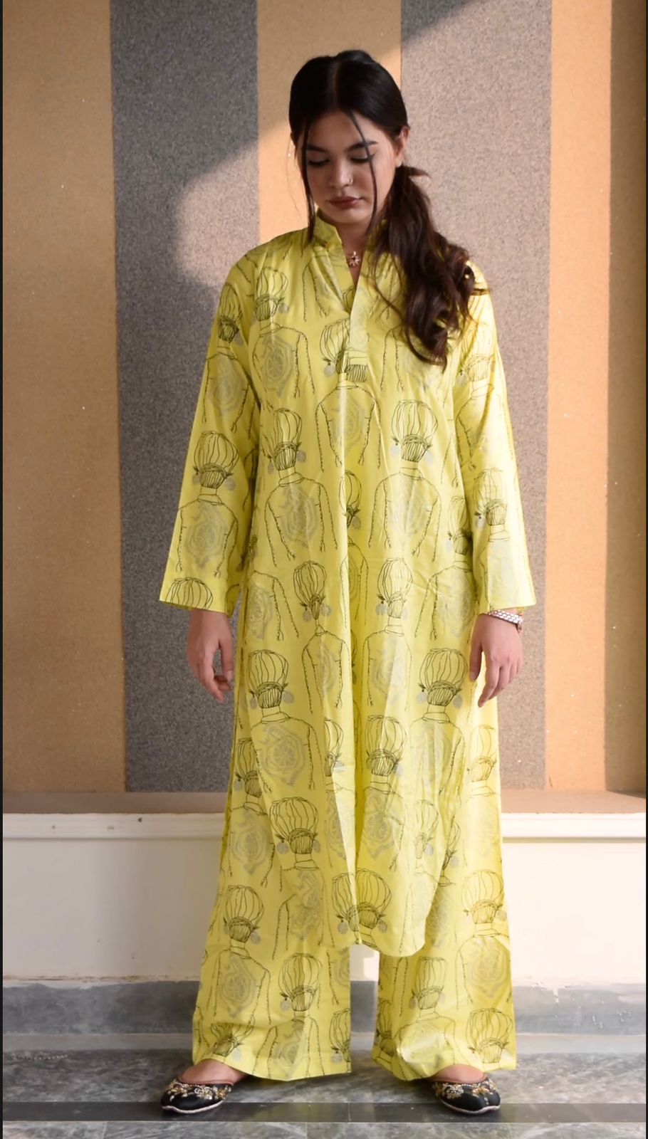 Block Print Plazzo Stitched 2Pcs - Emorl