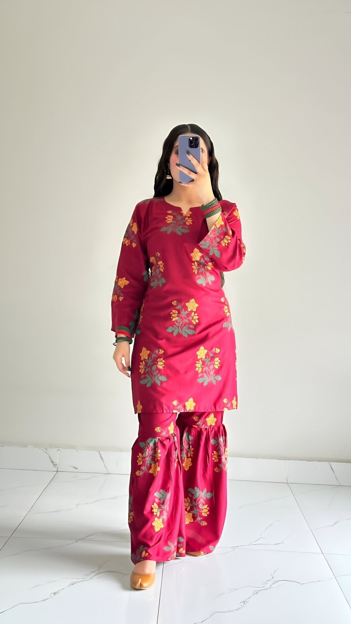 Block Shirt & Sharara Stitch 2Pcs - Emorl