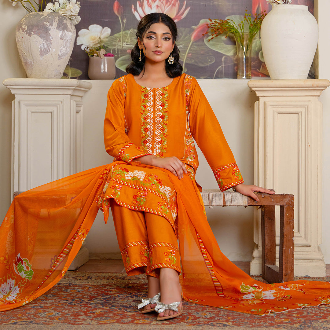 Mustard Hill Stitched 3Pcs
