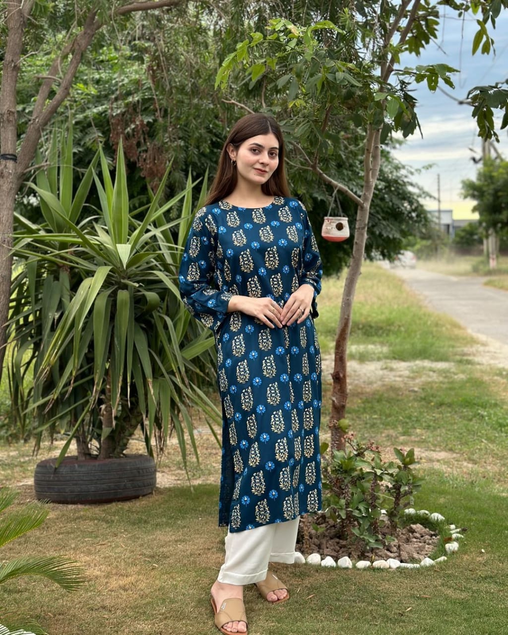 Rangrez Kurti Long Length Stitched 2Pcs