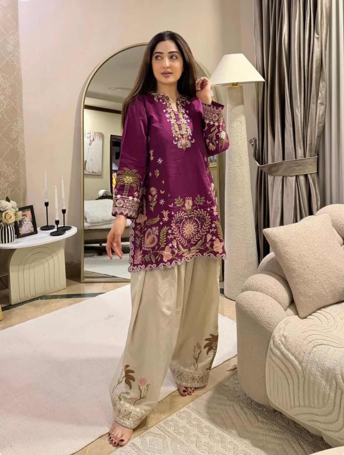 Mulberry Bloom 3 PCs EMBROIDERY