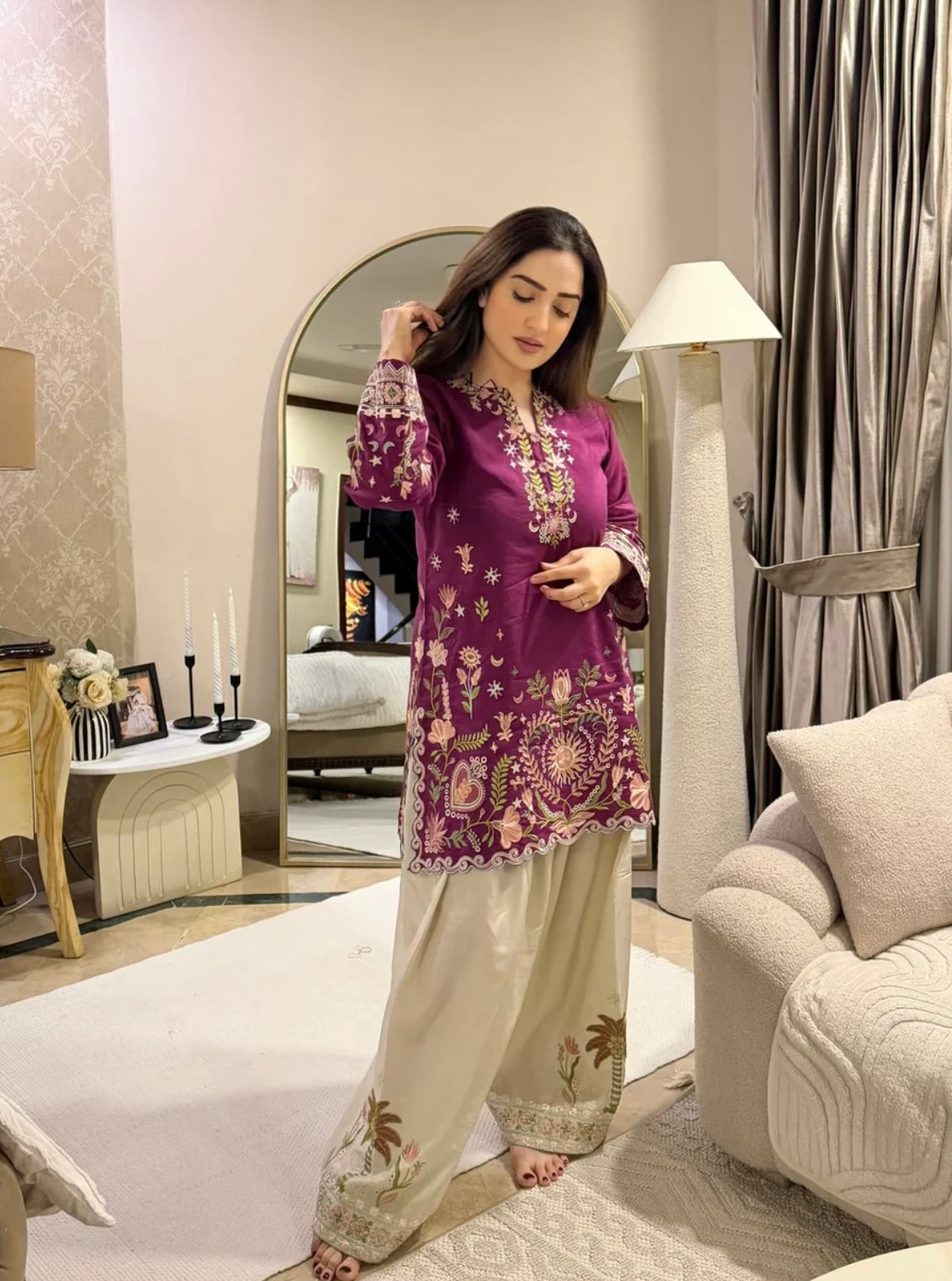 Mulberry Bloom 3 PCs EMBROIDERY