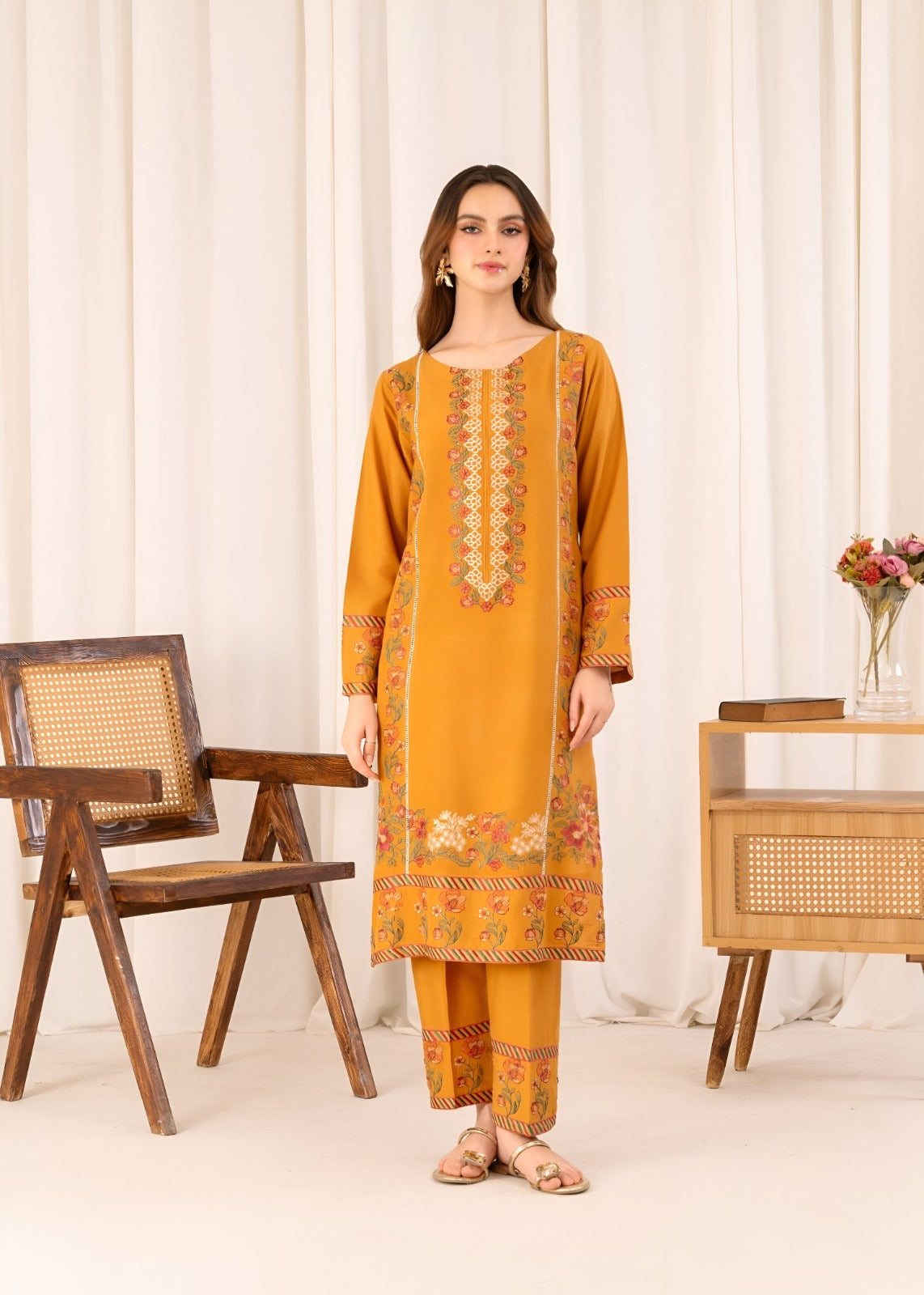 Mustard Hill Stitched 2Pcs