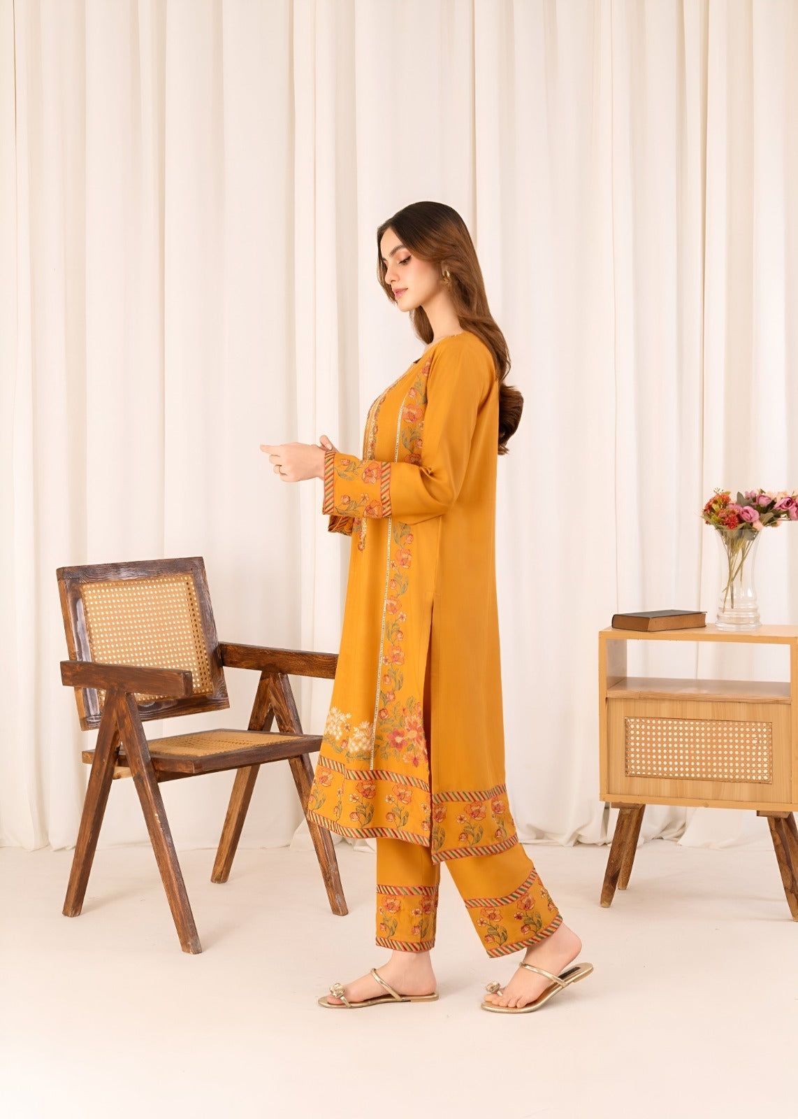 Mustard Hill Stitched 2Pcs
