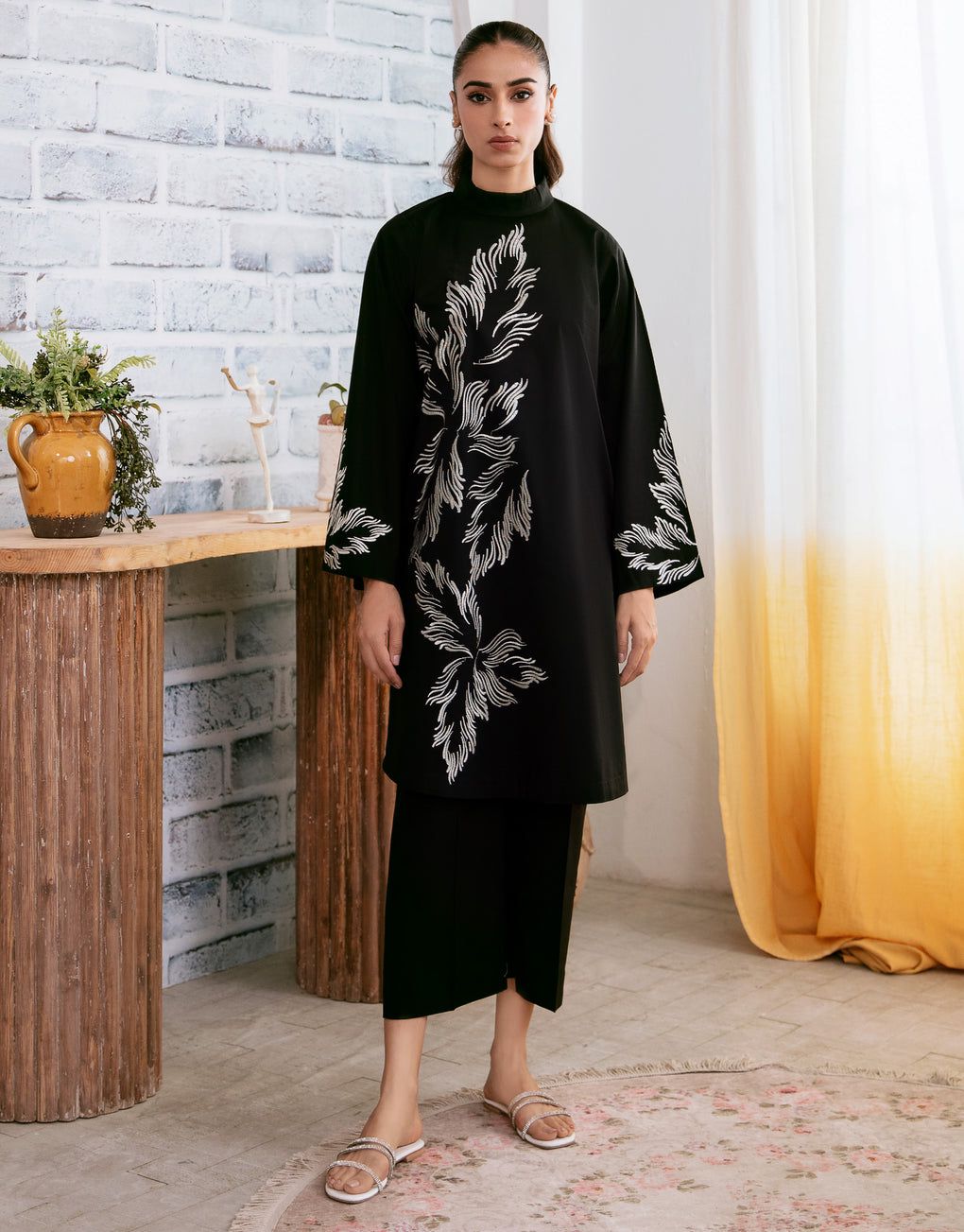 Jazmine Plazzo Stitched 2Pcs - Emorl