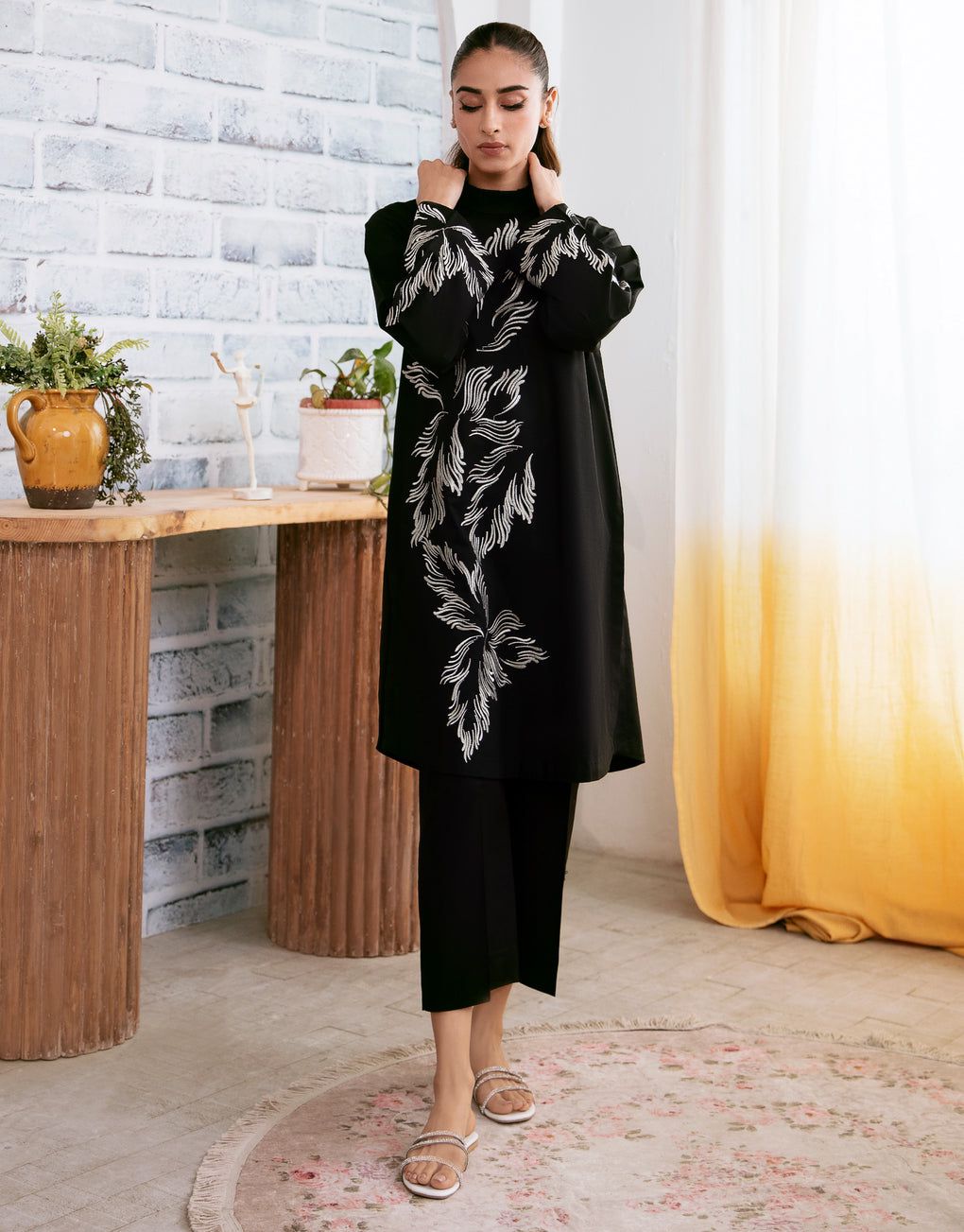 Jazmine Plazzo Stitched 2Pcs - Emorl