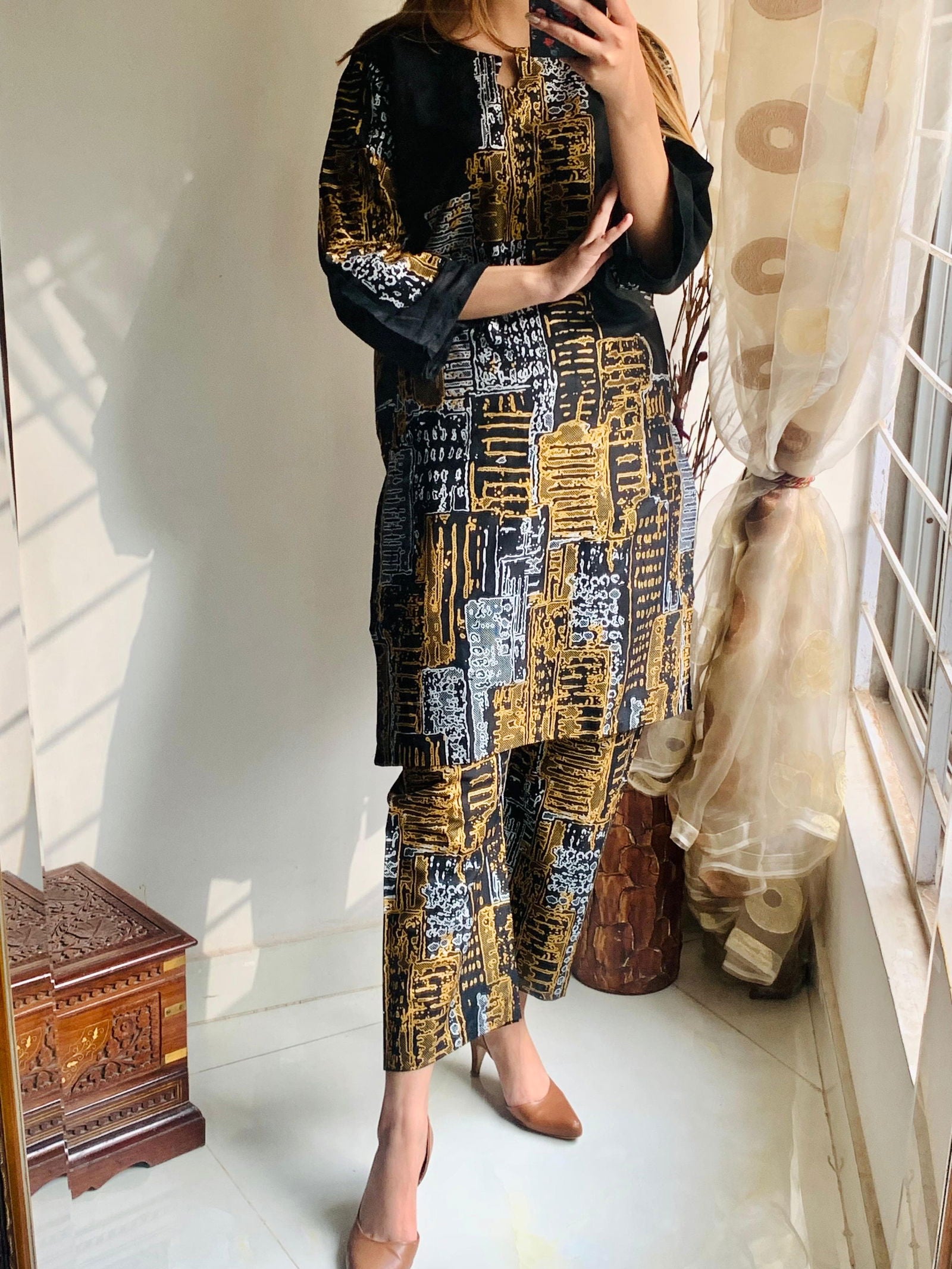 Mountain Print Stitched 2Pcs - Emorl