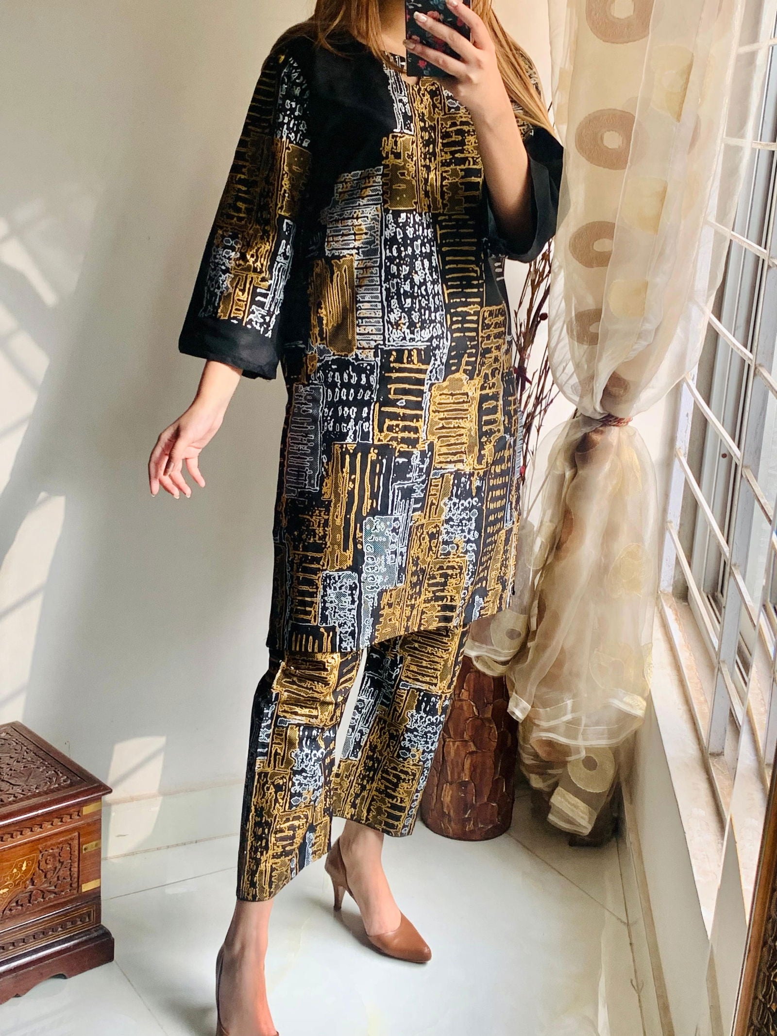 Mountain Print Stitched 2Pcs - Emorl