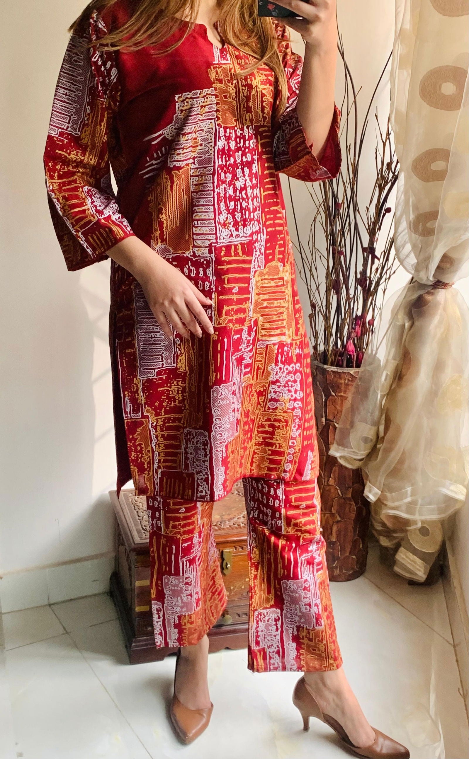 Mountain Print Stitched 2Pcs - Emorl