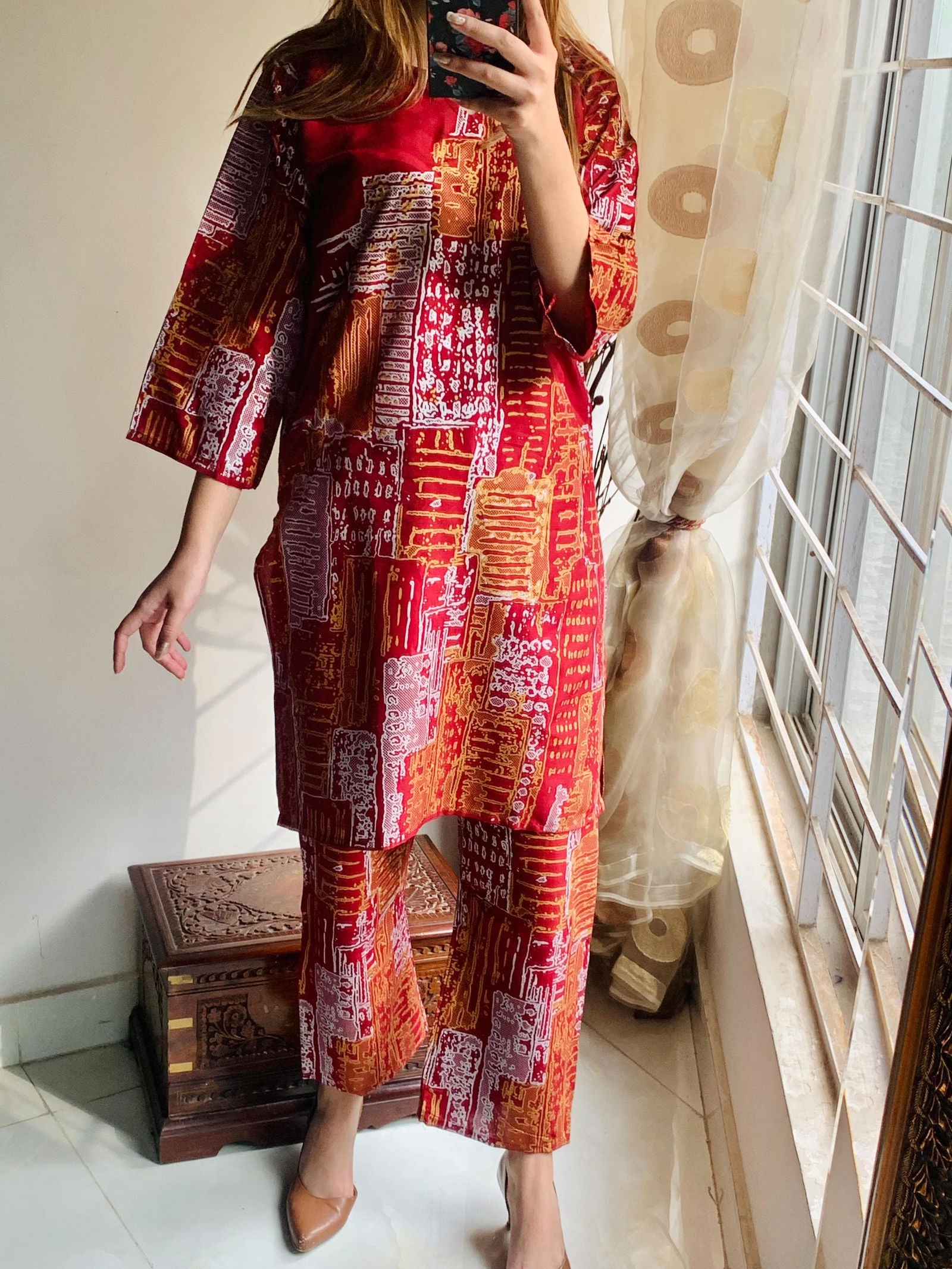 Mountain Print Stitched 2Pcs - Emorl