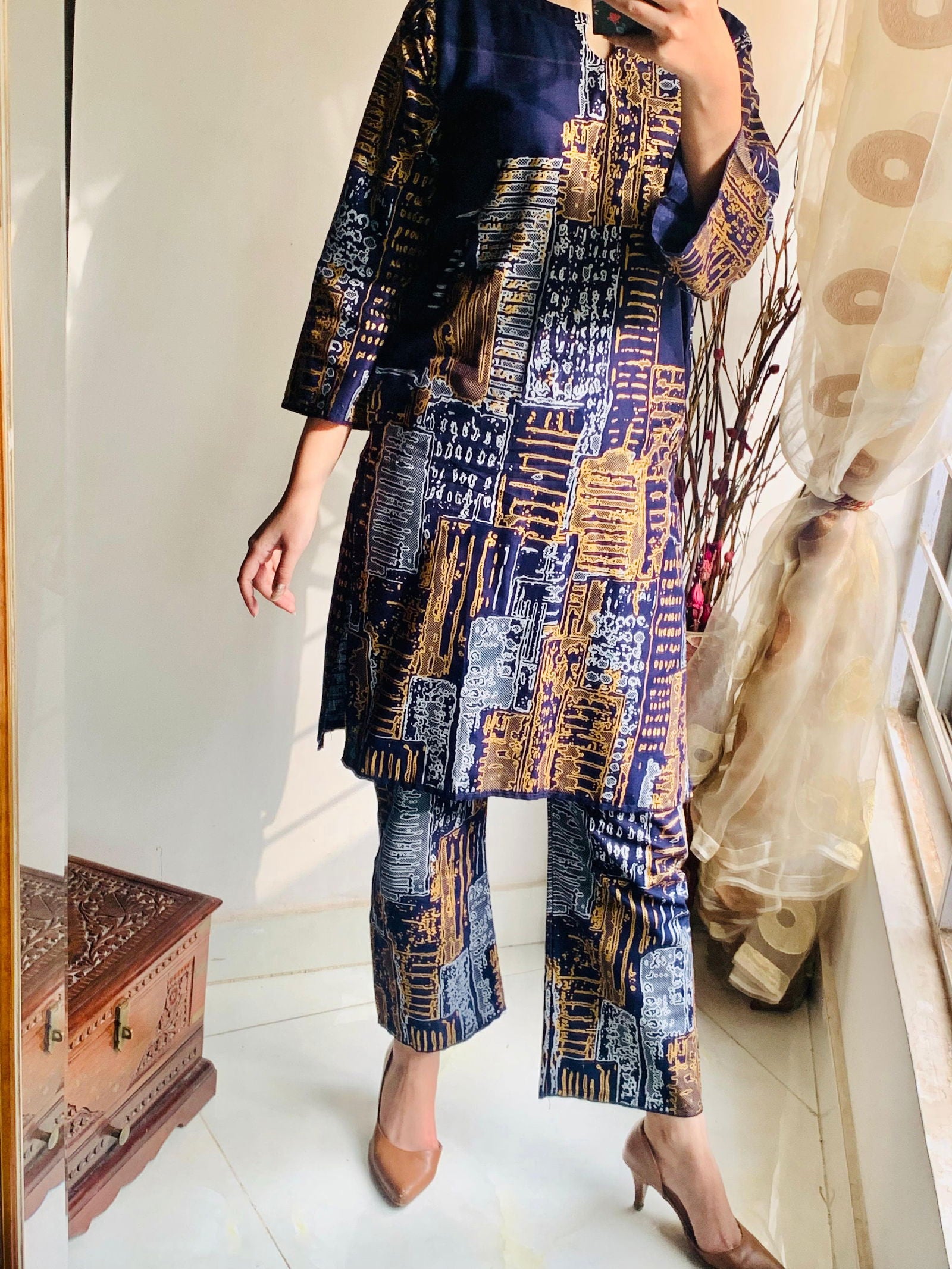 Mountain Print Stitched 2Pcs - Emorl