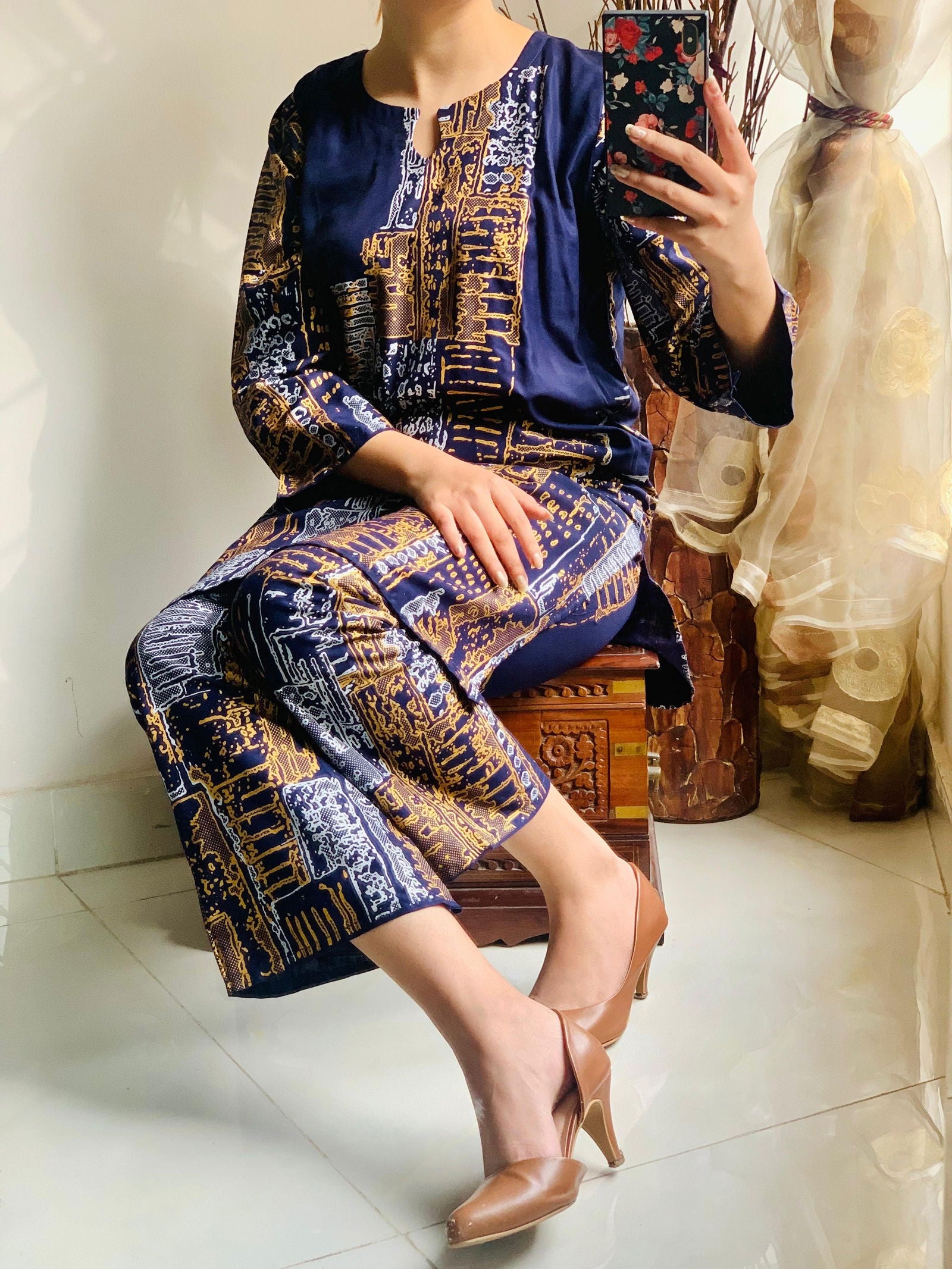 Mountain Print Stitched 2Pcs - Emorl