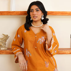 Orange Mesh Stitched 2Pcs