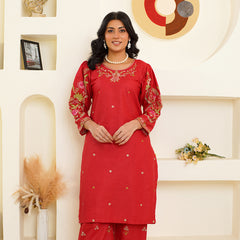 Ruby Bloom Stitched 2Pcs