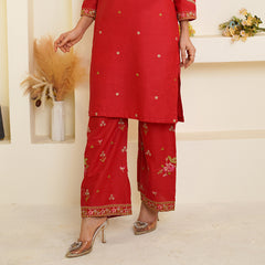 Ruby Bloom Stitched 2Pcs