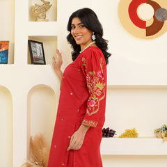 Ruby Bloom Stitched 2Pcs