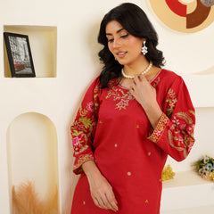 Ruby Bloom Stitched 2Pcs