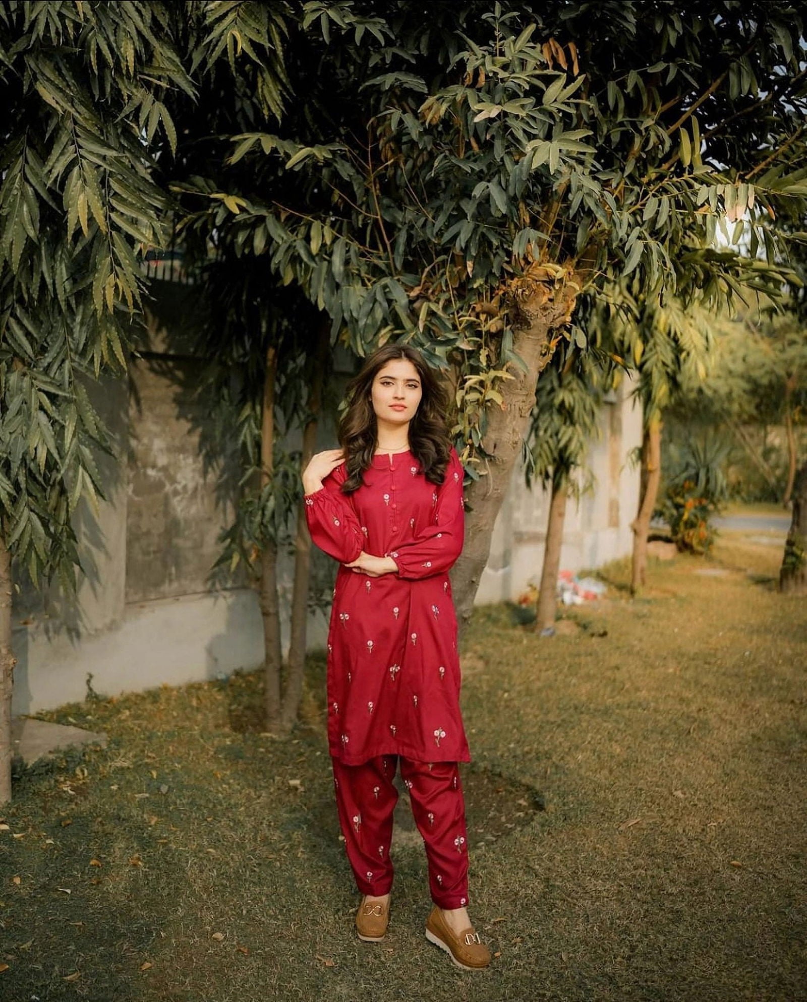 Stitched Patel Embroidery 2Pcs - Emorl