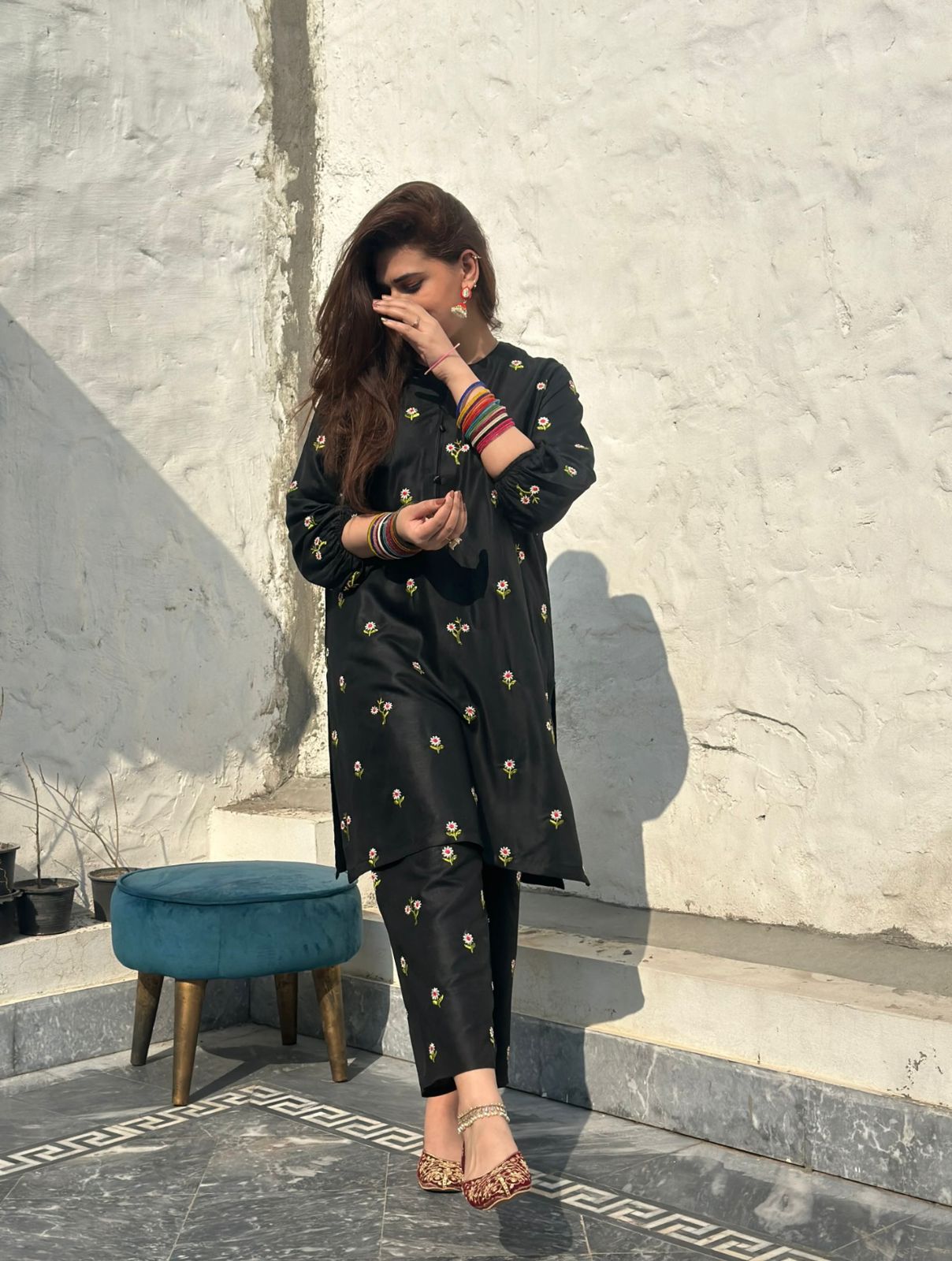 Stitched Patel Embroidery 2Pcs - Emorl