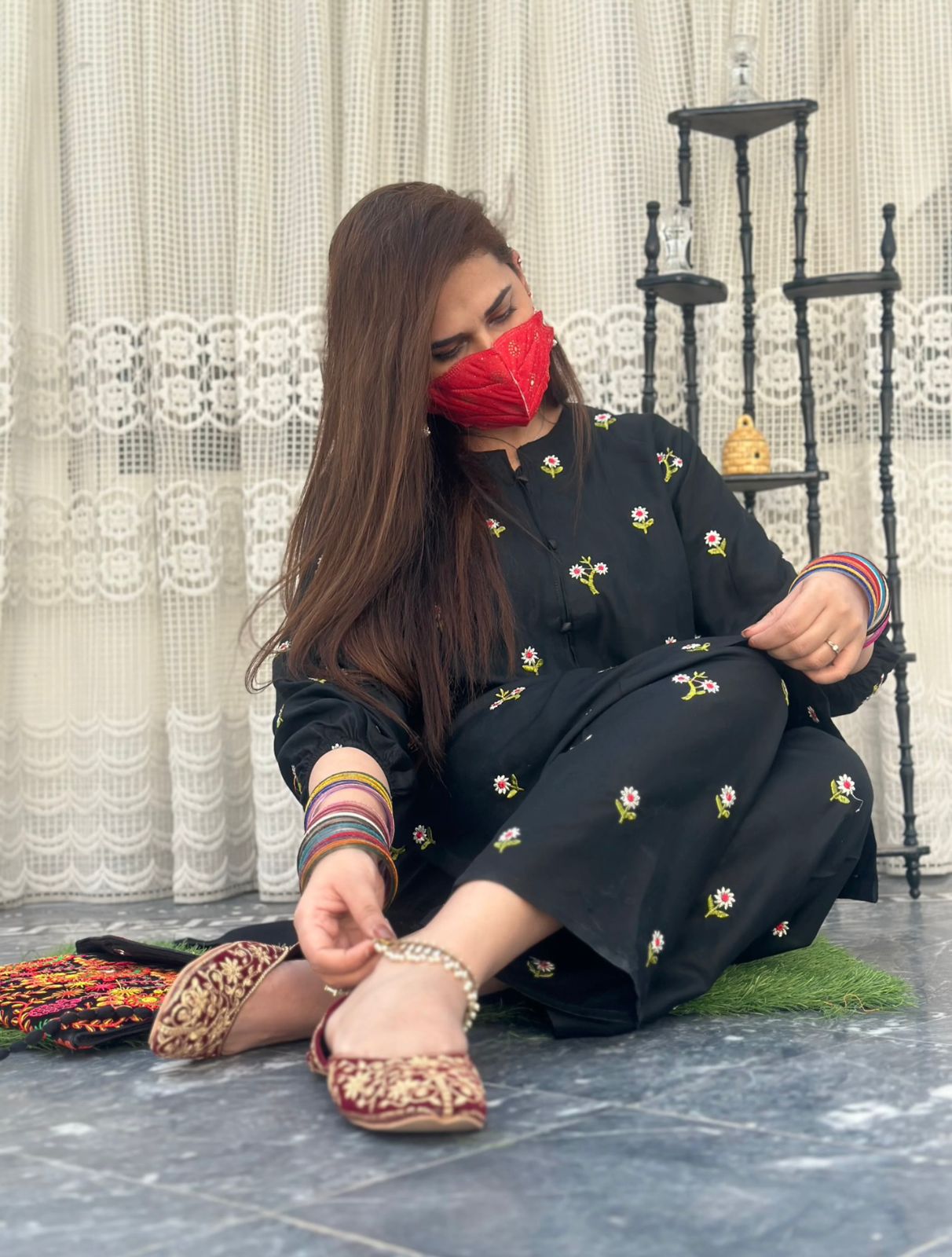 Stitched Patel Embroidery 2Pcs - Emorl