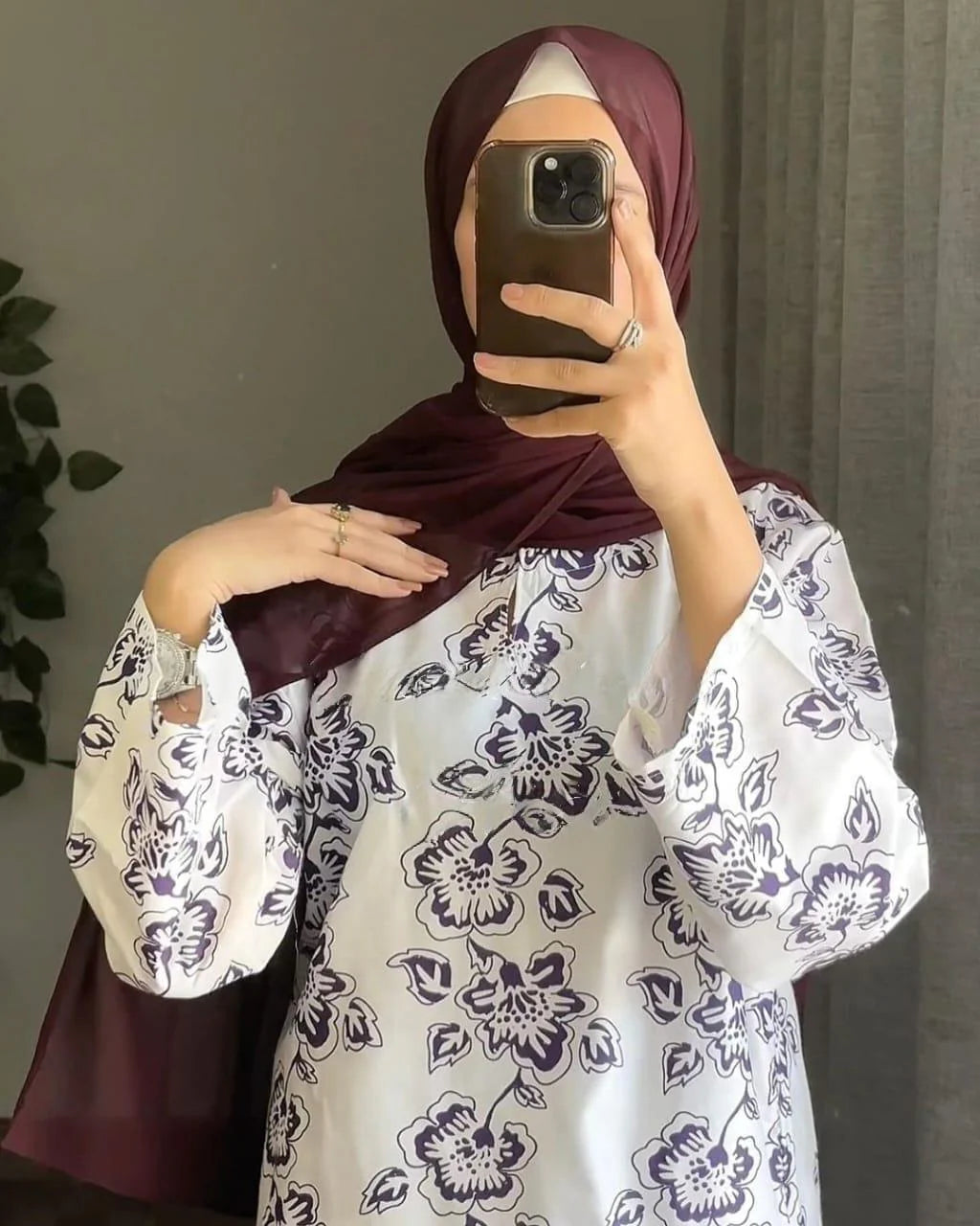 Flower Pattern Stitched 2Pcs